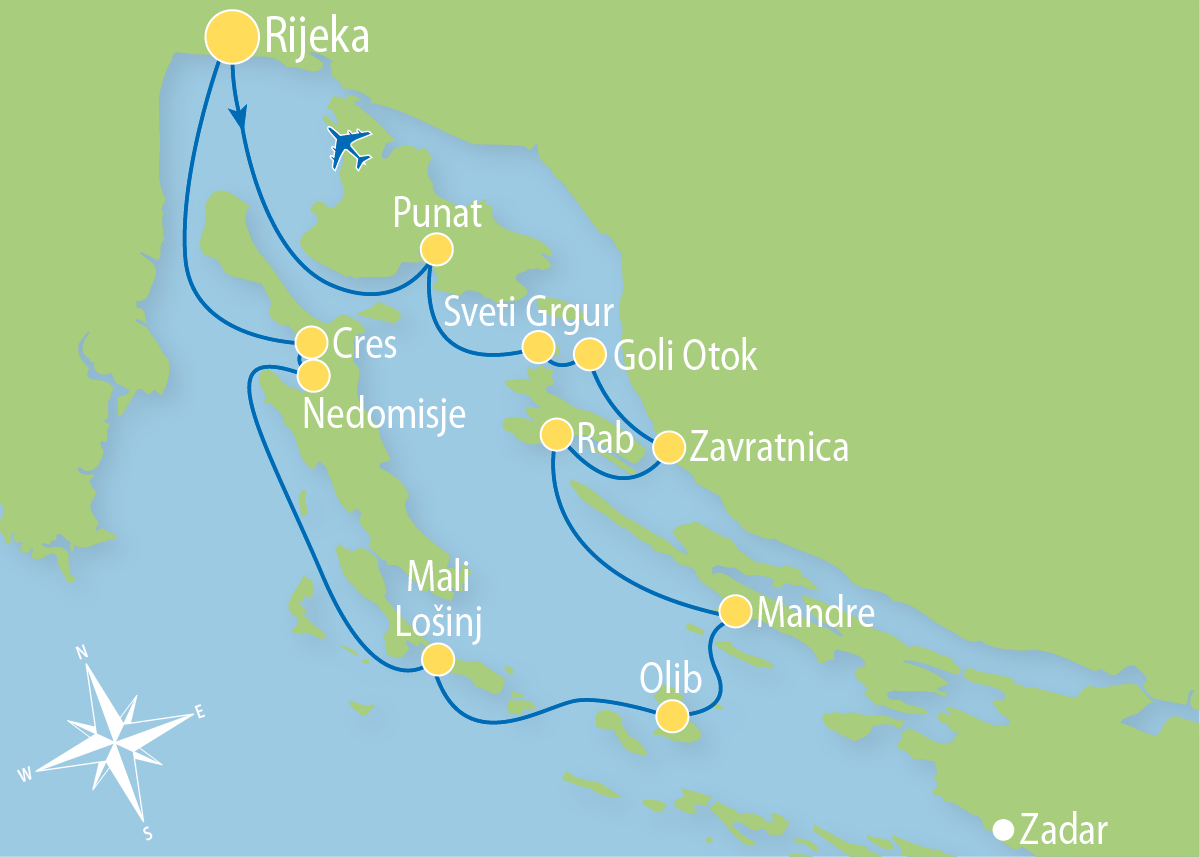 Karta goli otok Socijalistička Federativna